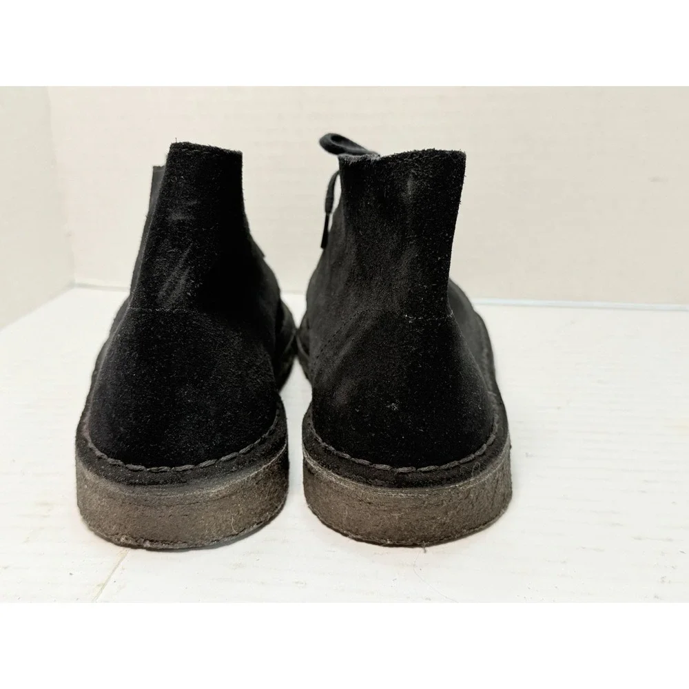 Clarks Originals Desert Boot‎ Black Suede Crepe Sole Men's Size 7.5 US